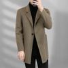 Autumn and Winter Men's Woolen Coat Medium and Long Suit Collar Double-sided Woolen Coat Men's Trench Coat