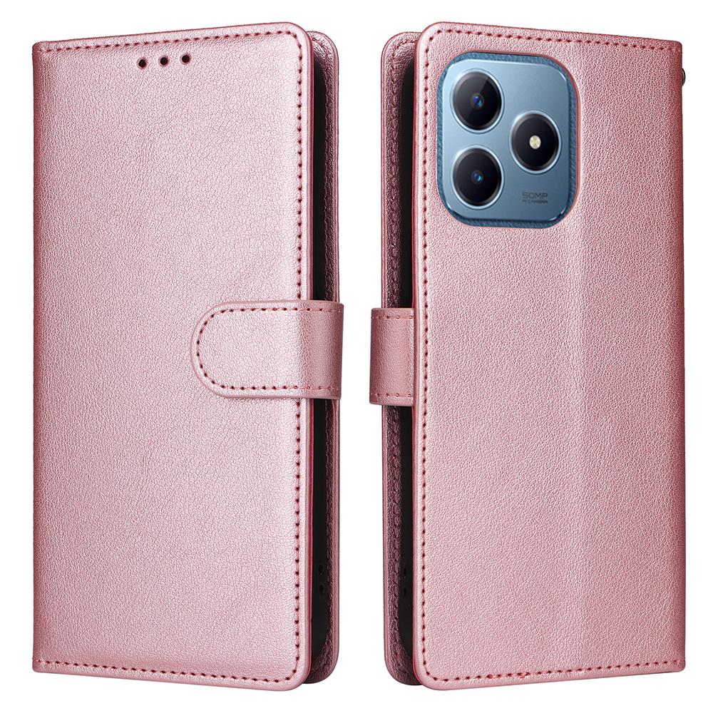 Phone Case For Realme C63 4G/C61 4G/C61 (India) 4G/Note 60/Narzo N63 4G Wallet Stand View PU Leather Cover with Wrist Strap