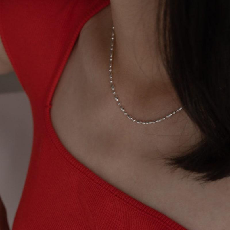 youngglow silver925 rhythm ball necklace (2color)