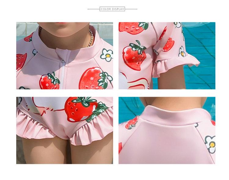New Two-Tone Cartoon One-Piece Swimsuit for Girls - Stylish Beachwear for Vacations