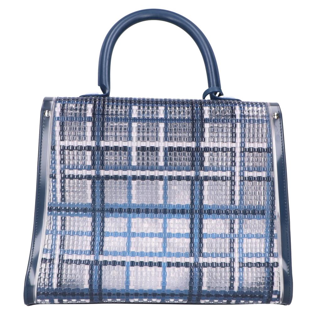 DELVAUX 21SS Limited Edition PVC x Rubber Brillon MM Dreamer 2-Way Shoulder Bag Handbag navy x clearUsed