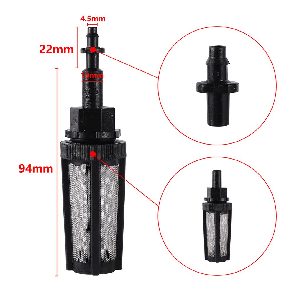 1 "1.5" Venturi Syringe Tube Kit 4 / 7mm Water Pipe Filter with 1 / 2 '' to 3 / 4" Threaded Garden Water Connector Switch Filter
