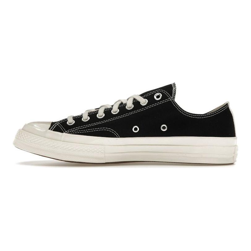 Comme Des Garçons PLAY X Converse Chuck 70 Low Single Heart - Black Unisex Sneakers Red Egret A08804C