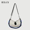 Short-distance Travel Bag Lightweight Casual Fashion Solid Color One-shoulder Messenger Bag Woven Shoulder Strap Waterproof