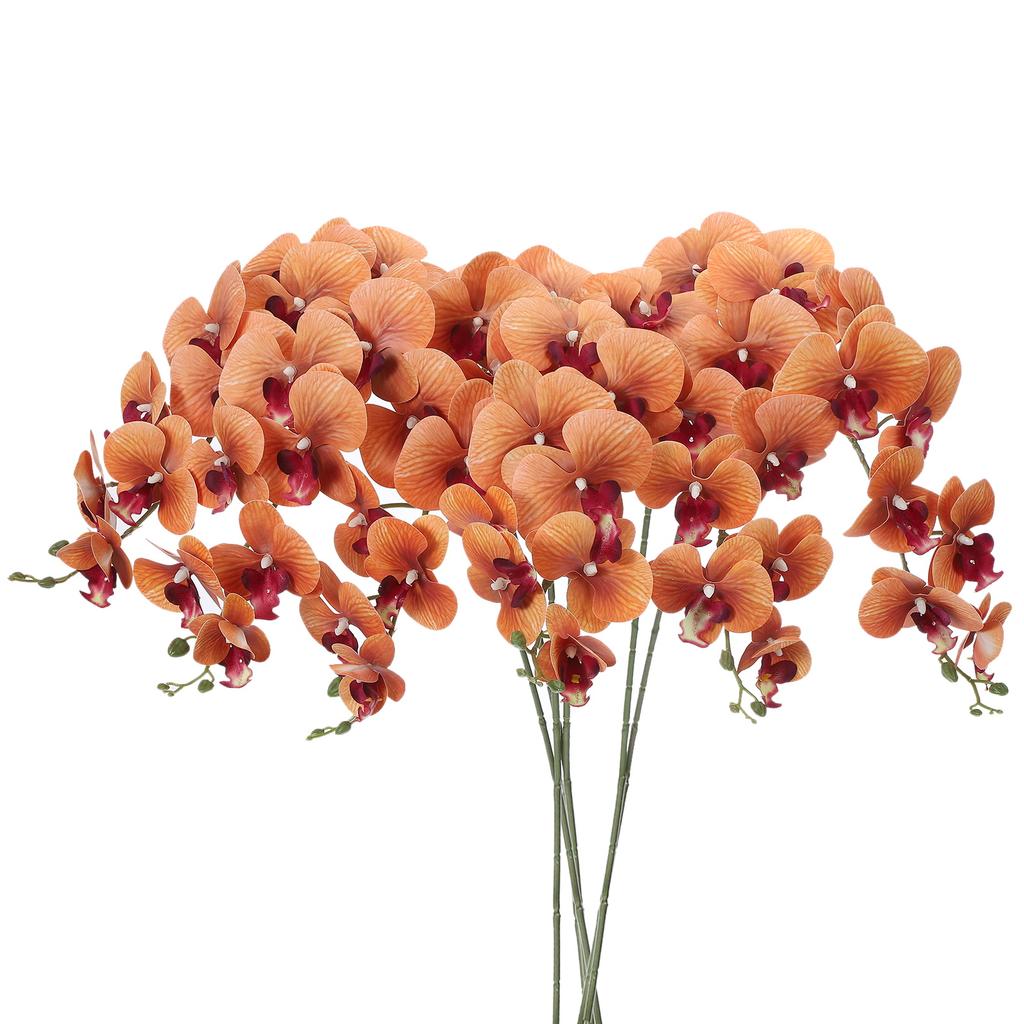 6pcs Artificial Orchid Stems 41" 9 Heads Faux Phalaenopsis Flowers Real Touch Fake Orchid Flower Branch for Vase Home Wedding