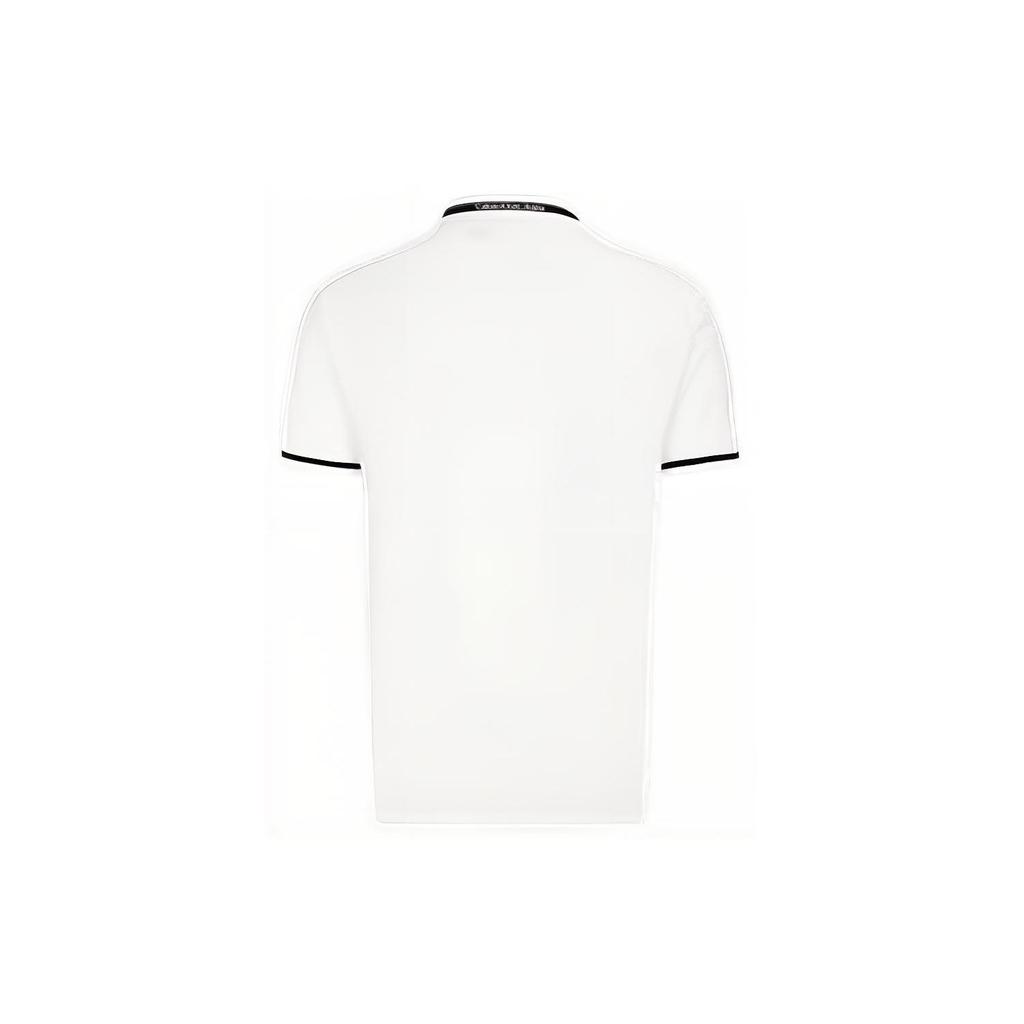 Calvin Klein Solid Logo Print Short Sleeve Polo Shirt Men tops White J323200-YAF