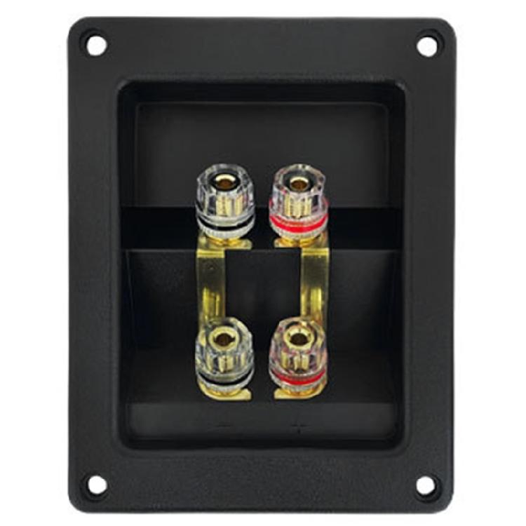 Live Speakers Terminal Box 4 Copper Binding Post Cable Connector Terminal