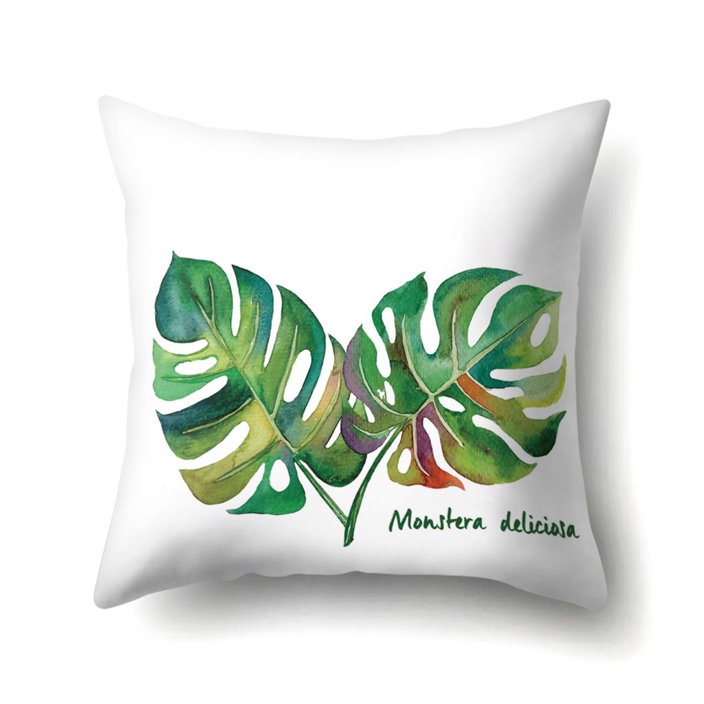 New Small and Fresh Green Leaves Polyester Pillow Case