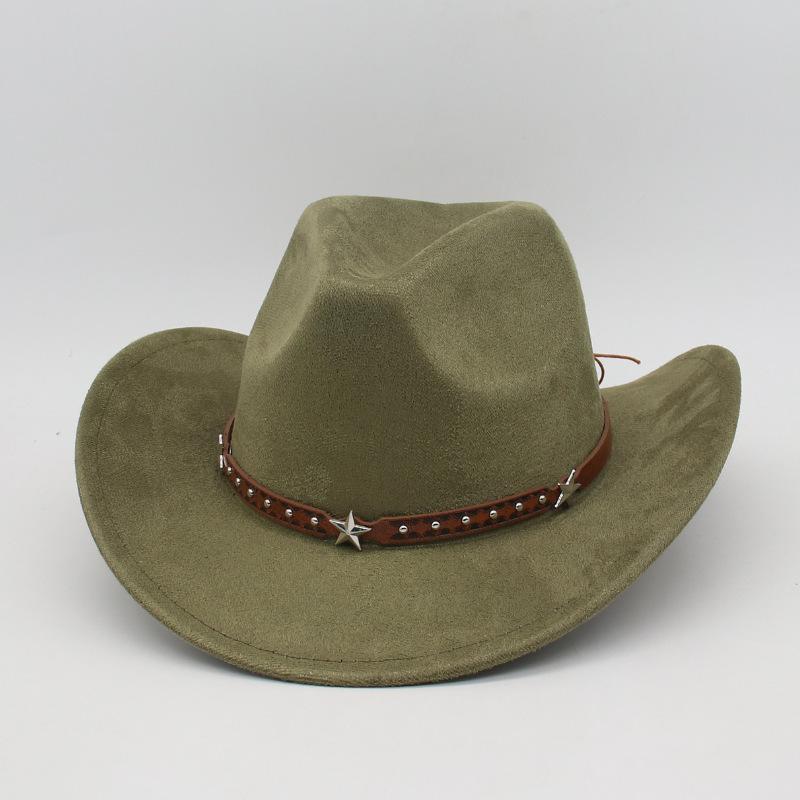 Jazz Hat Woolen Top Hat Fried Street British Style Cowboy Hat Internet Celebrity Wide Brim Concave Simple Styling Lady