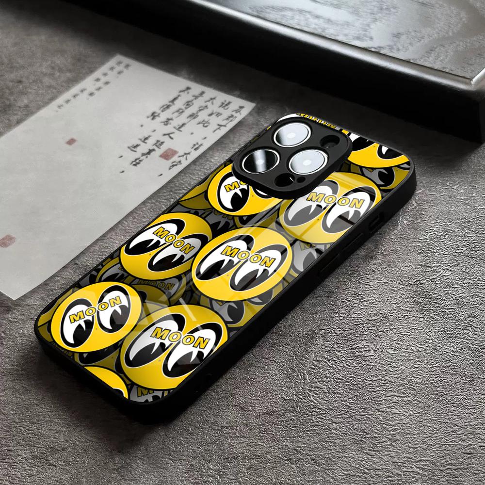 Moon Eyes Phone Case For IPhone 16 Pro Max 15 Plus 14 Pro 12 11 13 Mini X XR XS Max 8 7 Plus SE Glass Cover