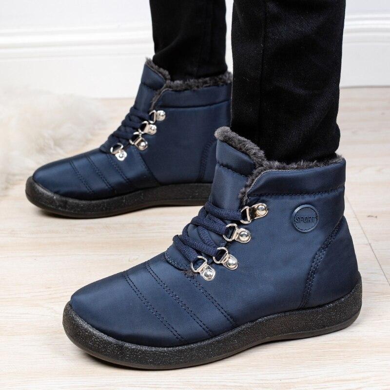 Nuovi Stivali Invernali Stivali da Neve da Donna Scarpe Calde in Pelliccia Stivaletti Impermeabili da Donna Antiscivolo Stivali da Donna Taglie Forti Botas Mujer