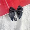 Satin Bow BB Clip Y2K Oval Hairpin Hair Accessories Cloth Hair Clip  Headwear