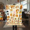 1PC Bread Thief Print Flannel Blanket, High quality All Seasons, Home Decor, Warmth and Comfort, Perfect for Christmas Gifts