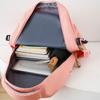 4pcs/set Backpack Female Junior High School Large Capacity High School College Style Schoolbag Outdoor anti backpack