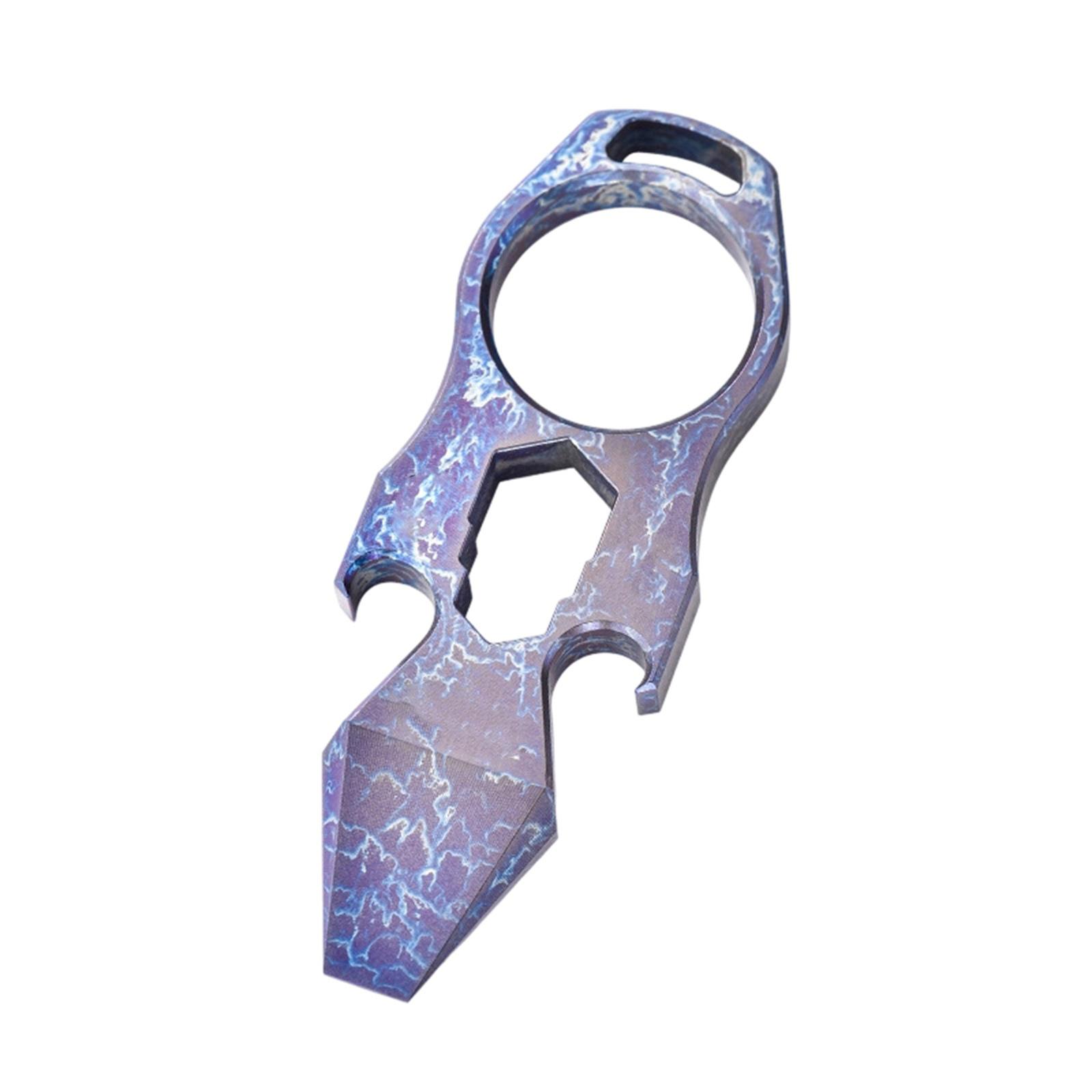 

Multi Functional Titanium Alloy Small Tool Emergency Finger Outdoor Portable EDC Hexagonal Bottle Opener One Size