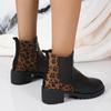 2024 Shoes Female Plus Size Ankle Women's Boots Concise Modern Boots Women Round Toe Mixed Colors Side Zip Med Heel Shoes Women