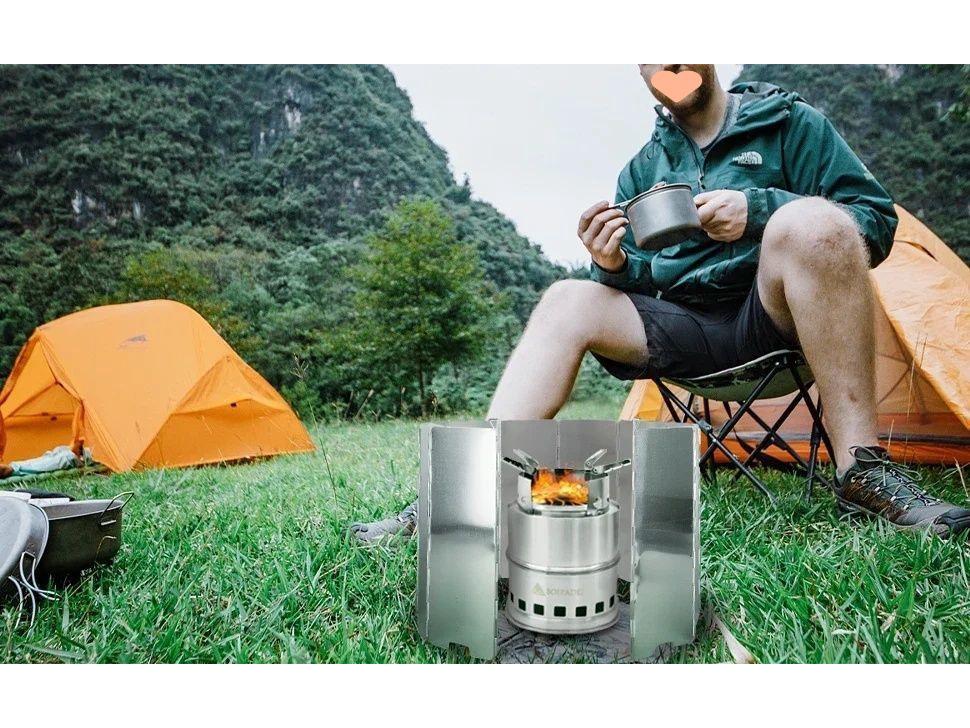 Folding Camping Stove Windscreen | Lightweight Outdoor Heat Shield for Picnics