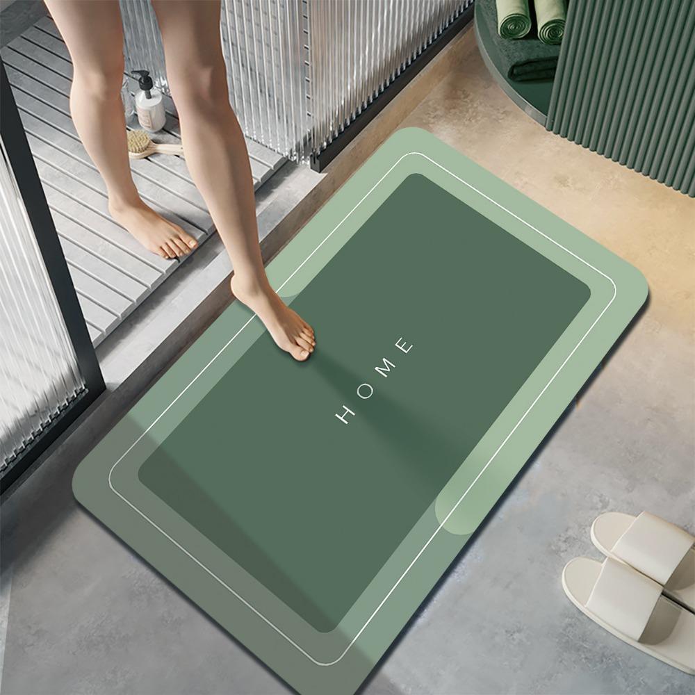 2 Stück Diatomeenerde Badezimmer Badezimmer Bodenmatte Wasserabsorbierend Rutschfest und Schmutzabweisend Teppich Fußmatte