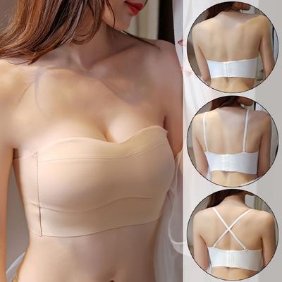 Bandeau podprsenka bez ramienok podprsenka bezšvové push up bralette neviditeľné spodné prádlo dámske tube top spodná bielizeň