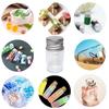 HIRAISM Small Glass Bottles, Mini Bottles with Lids, Transparent, Airtight Containers for Liquid Storage, Set of 20 (20ml, Silver)