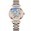RORIOS Women's Skeleton Automatic Mechanical Watch with Hand Winding, Stylish Luminous, Waterproof Analog Watch with Multi-Function, Sparkling