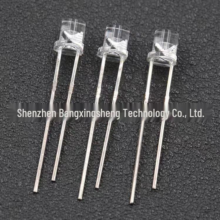 High Brightness 3mm Flat Top LED Lamp Bead - White, Red, Blue, Green, Yellow