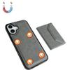 For iPhone 17 Case Card Bag Kickstand TPU + PU Phone Cover