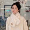 Niedlicher kleiner Bärenschal im koreanischen Stil aus Kunstkaninchenfell - Warm, kuschelig und kältebeständig