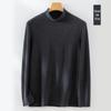 Meiyabi Men's Wool Half-High Collar Long-Sleeve Thermal Shirt for Autumn/Winter