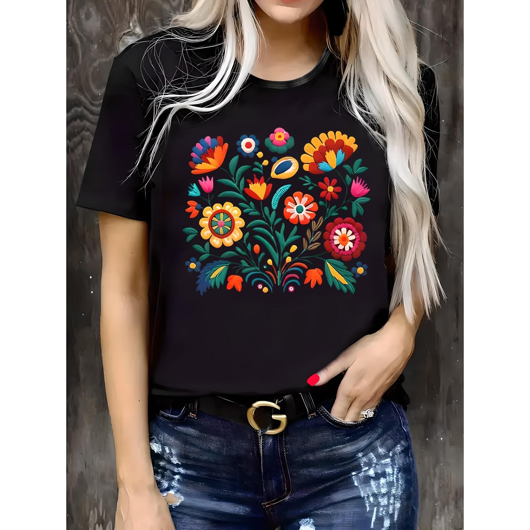 

Women S Casual T-Shirt, Round Neck, Short Sleeve, Slightly Elastic Knit Fabric, Regular Style, Comfortable Top for All Seasons T28 S чёрный