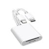 Dual Port Card Reader Adapter Compatible with IOS Android Mobile Phones Portable Memory Transfer Connector Universal Computer