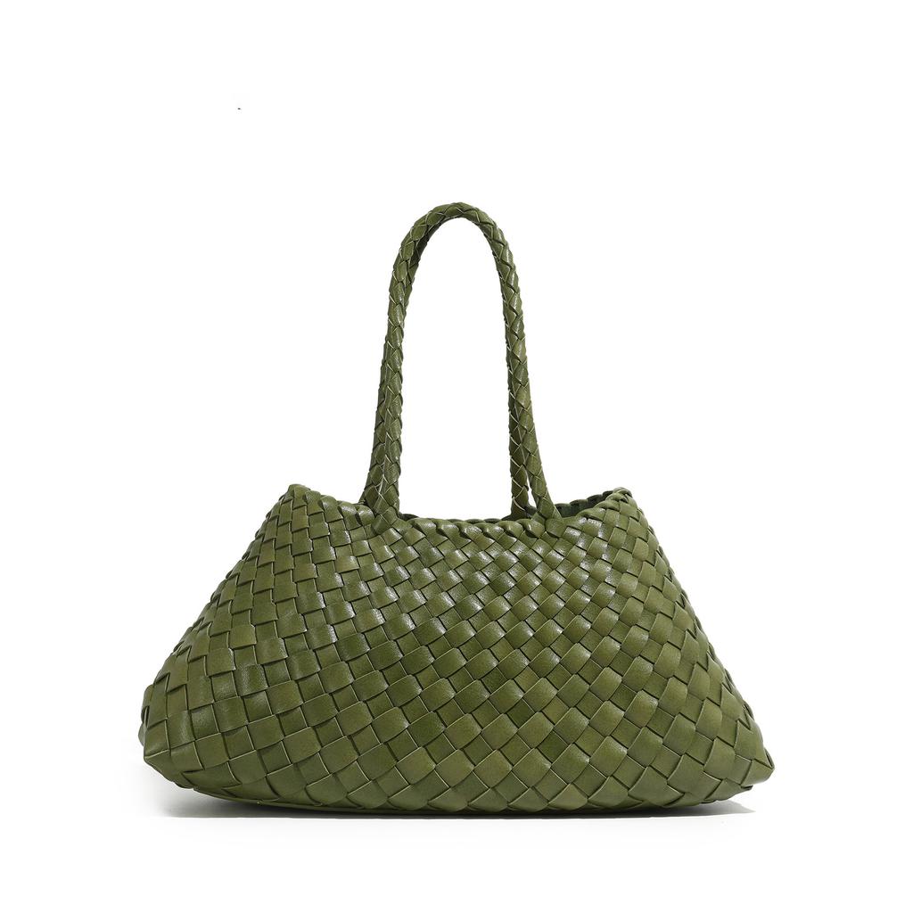 New Hand Woven Vegetable Basket Bag, Large Capacity Handbag, Fashionable and Versatile Shoulder Bag, Women's Bag