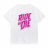 T-shirt Design Ride Or Die Moda Vintage Top Morbido Stampa Grafica Tee Per L'Uso Quotidiano Abbigliamento Maglietta Casual Magliette a Maniche Corte