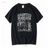Vintage The Haunted Mansion T Shirt Retro Halloween Horror Matching GifT long or short sleeves vintage Washed Stretched Unisex
