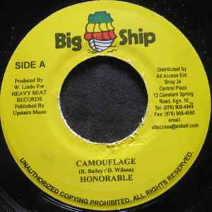 

7inch Record HONOREBEL - Camouflage NONE Big Ship Jamaica Reggae, Ska & Dub Used