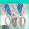 Kids Bunny Ears Headwear With Glittery Plush Material For Dress Up And Play