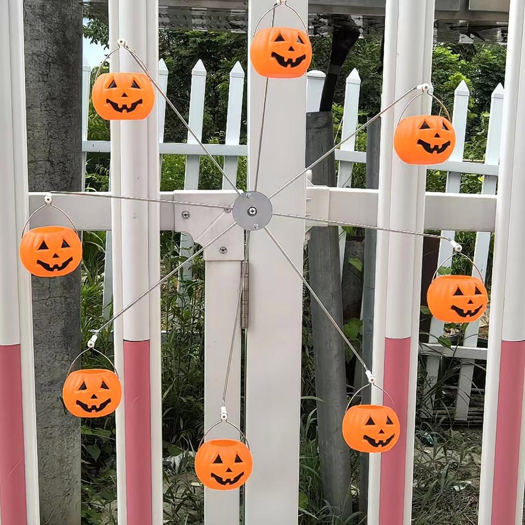 Ferris Wheel Bird Feeder, Fun Rotating Hummingbird Feeder, Pumpkin Head Bird Feeder Stand For Outdoor And Backyard Use