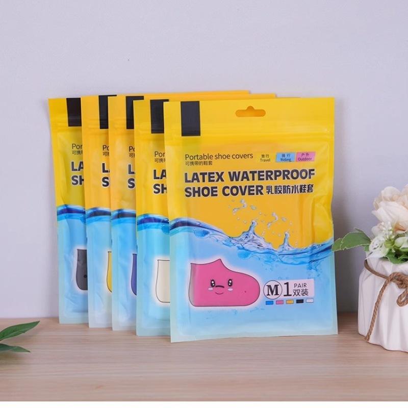 Silicone Non-Slip Rainproof Latex Overshoes for Adults - Durable, Portable Shoe Covers for Hiking and Travel