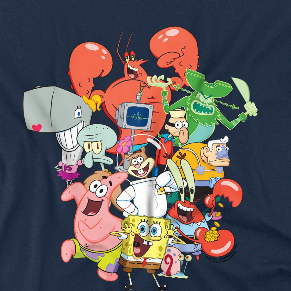 Svampbob Fyrkant Unisex Vuxen Hela Gänget T-shirt