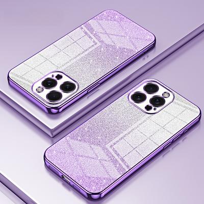Coque de téléphone à paillettes galvanisées pour iPhone 11 15 14 Plus 13 12 Pro Max XS X XR SE 2 3 6 6s 7 8 Plus Antichoc Souple TPU Femmes Arrière Bling Bling Couverture