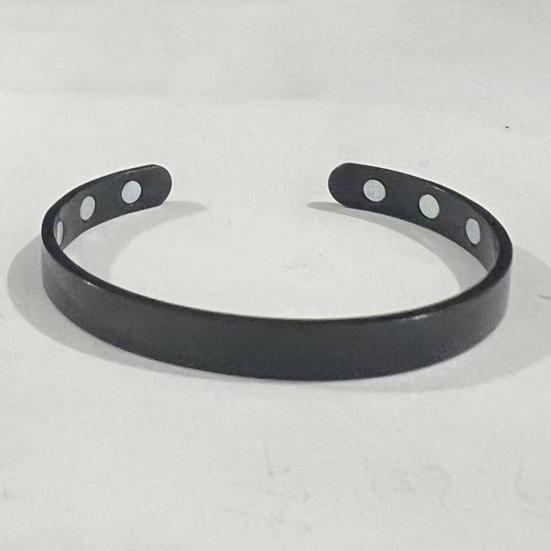 Magnetic Bracelet Adjustable Unisex Bracelet Minimalist Alloy Bangle with Effective Magnets Open Cuff Bracelet Gift for Men And