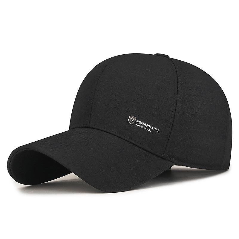 

Весенняя новая металлическая этикетка с буквой R мужская солнцезащитная бейсболка простая в пожилом возрасте солнцезащитная регулируемая шляпа Adjustable чёрный