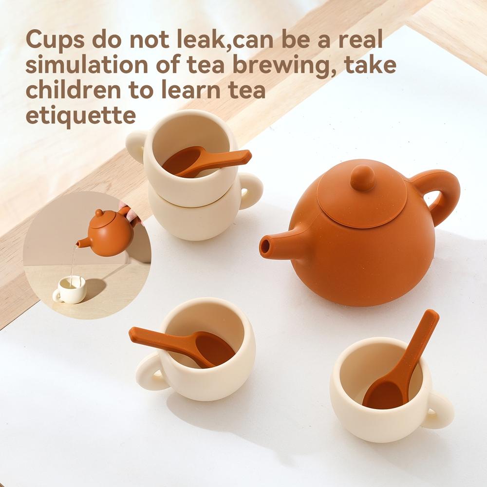 Wooden Afternoon Tea Set Toys,Early Educational Toys for Toddlers,Kitchen Accessories Afternoon Tea Party Food Play Girls Toys