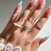 Simple Teardrop Rings Adjustable Fashion Chain Rings Opening Rings Copper Texture Suitable for Wedding and Party Wear