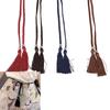 Fashion Women Thin Skinny Waistband Weave Braided Tassel Belt Dress Accessory