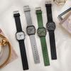 Vintage Quartz Men Watch With Silicone Strap For Casual Fashion And Student Use