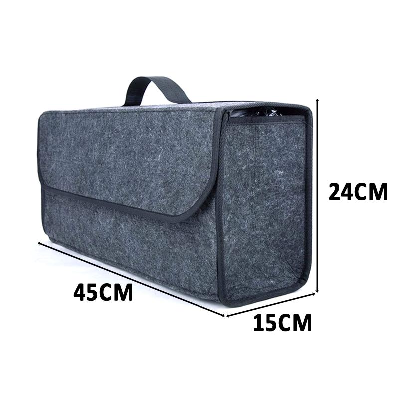 

Організатор для багажника автомобіля М який повстяний ящик для зберігання Сумка для зберігання в автомобілі Велика Антиковзкий Відділення Організатор для зберігання в багажнику Аксесуари