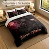 3Pcs Bedding Set Custom Name Text, 1 Sheet 2 Pillowcases Home Bed DecorSleep Token
