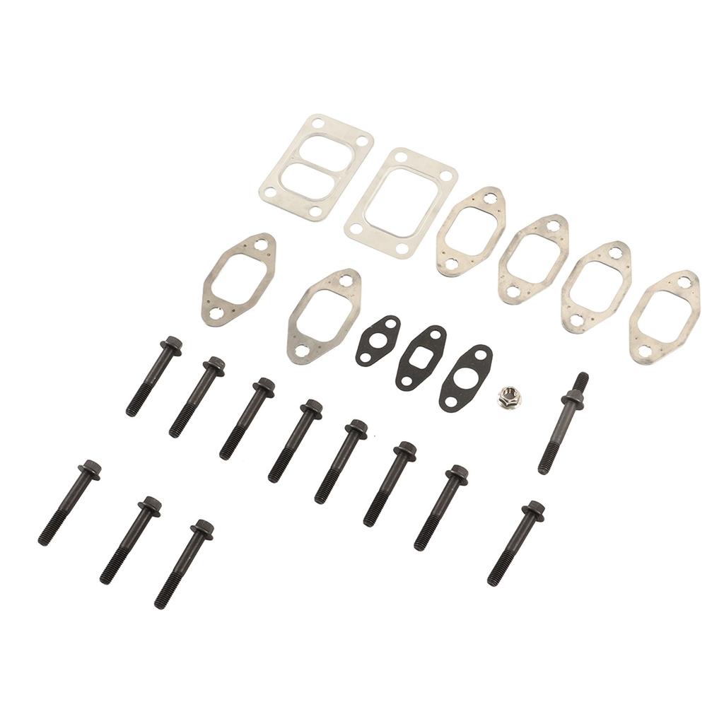 24pcs Exhaust Manifold Bolt Gasket Kit Metal Alloy Replacement for Dodge for Cummins 5.9L 12V