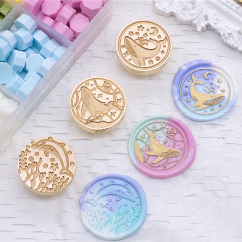 Meerestier Wachssiegelkopf, Ozean-Serie Wachssiegelstempelkopf Ersatz für Einladungen Briefumschlag